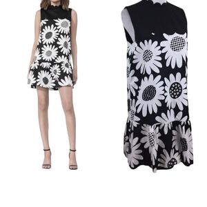 Victoria Beckhem women black/ white Daisy dropwaist sleeveless dress size XL